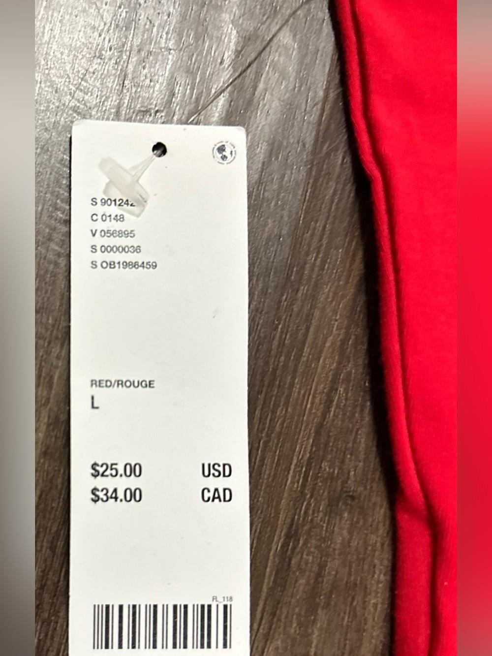 NWT BDG Urban Outfitters Romy Boatneck Cropped Tank Top in Red. Size L - Picture 8 of 10